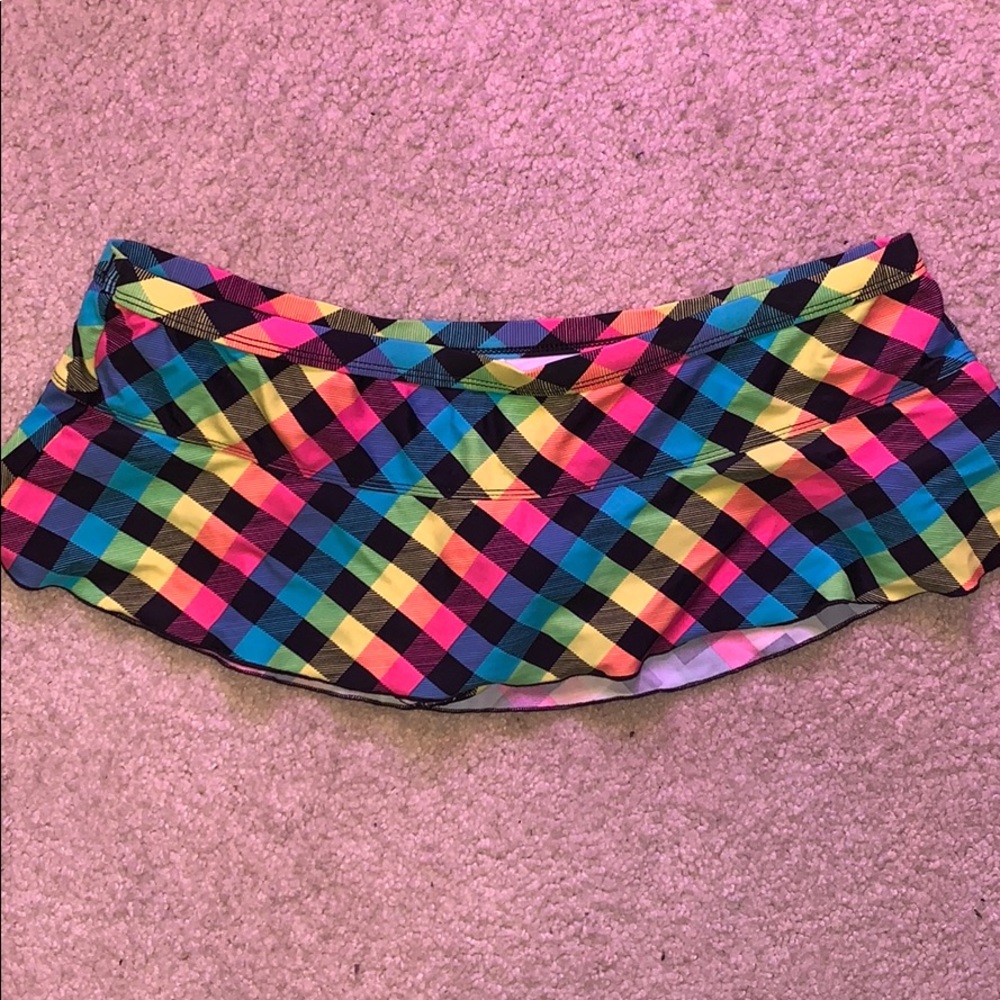 Biko skirt bottom - Neon rainbow plaid